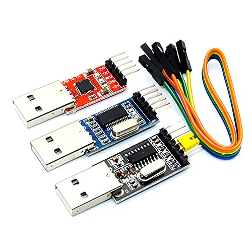 1PCS PL2303HX+1PCS CP2102+1PCS CH340G USB a TTL Adequado para Arduino PL2303 CP2102 5pin USB para UART TTL Módulo-1 Conjunto