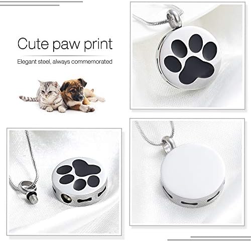 Memorial Jewelry Pet Cremation Jewelry Patrens Prinha Urna Colar Holder Ash Keepsake Memorial Pinging for Cat/Dog