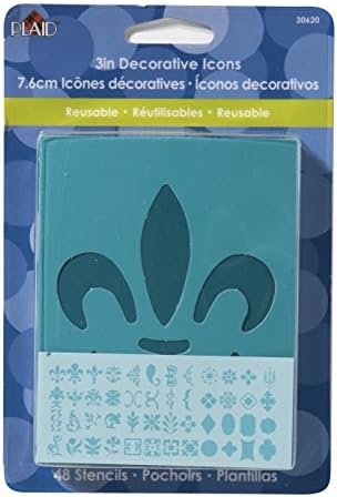 Estêncil de papel Folkart, tamanho do ícone de 3 polegadas, pacote de valores