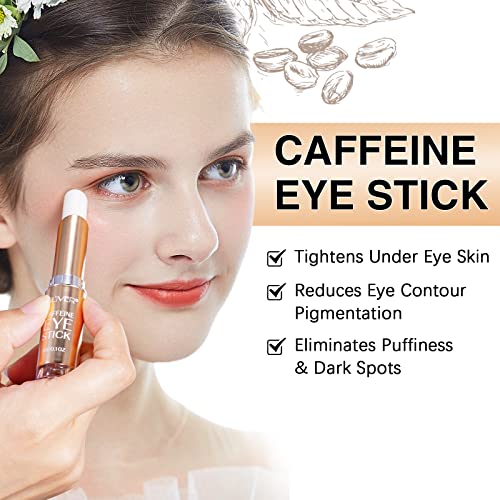 Creme para os olhos de cafeína para círculos escuros e inchaço, sob o creme para os olhos anti envelhecimento com colágeno