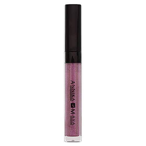 Annika Maya Liquid Lustre Lipgloss com complexo peptídico de queda, alto brilho e brilho