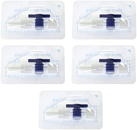 Válvula médica descartável Rlecs 5pcs Stopcocks médicos descartáveis ​​com conexões Luer Lock para projetos escolares, Hobbies DIY