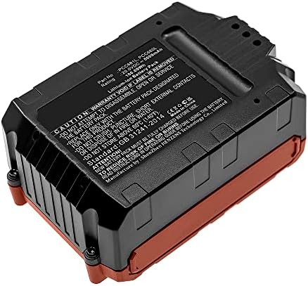 Synergy Digital Power Tool Battery, compatível com Black & Decker LBXR20B Tool, ultra alta capacidade, substituição do cabo Porter PCC680L Battery