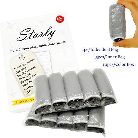 Starly Mens Algodão Disponível de Roupa Roupa Panties Handy Briefs for Fitness cinza cinza/branco