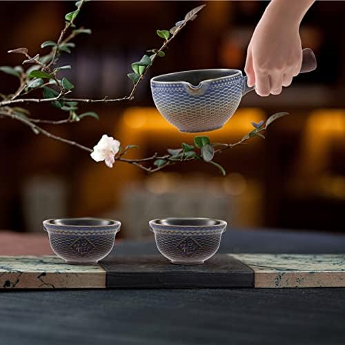 Conjunto de chá chinês Hemoton Conjunto de chá chinês porcelana chinesa gongfu conjunto de chá de cerâmica pequena com chá de