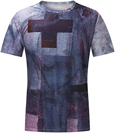 Camisetas de novidade masculina 3D Jesus cruzado Cruz Fé de manga curta Camista
