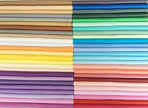 50pcs 8inChx8innch algodão Solids Solids Fabric Diy Material artesanal Conjunto de retalhos de retalhos de retalhos