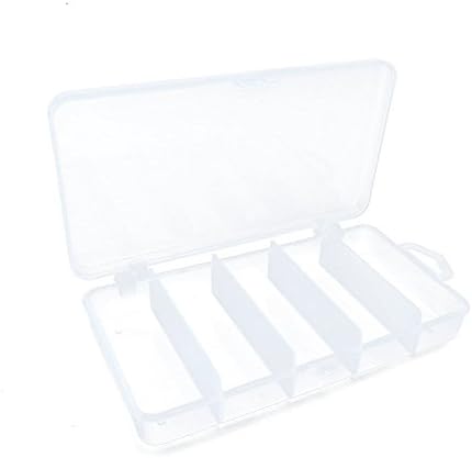 2 PCs Clear Minchas Tackle Box Arts Artesão Atenção de caixas de plástico de armazenamento Os organizadores de contêiners Caso XX015