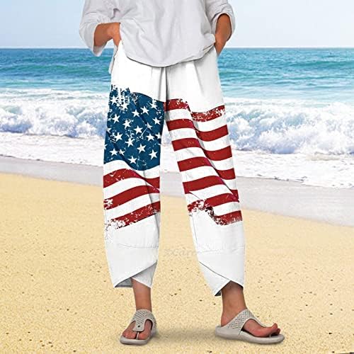 Calça longa para mulheres para mulheres de verão praia de praia, mulher impressa de forma alta, calça de palazzo de cintura