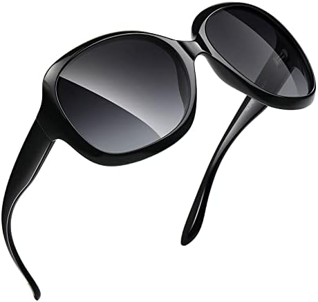 Óculos de sol Tnnaiiko femininos polarizados óculos de sol de grandes dimensões - óculos de sol das mulheres grandes da moda, com proteção UV400