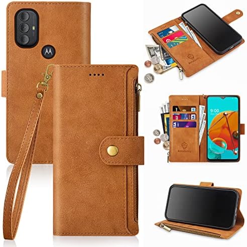 Antsturdy para Moto G Pure 2021 | G Play 2023 Caixa de carteira [bloqueio de RFID] PU FLIP FOLIO FOLI