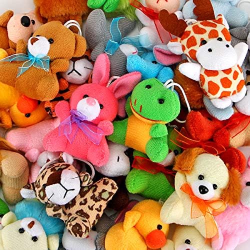 Aitbay 30 Pack Mini Plush Animals Toys Set, fofo Pedido de âmbito de animais de pelúcia para favores de festas, carrinhos de