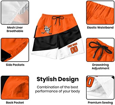 Presentes de shorts masculinos de hóquei personalizados para homens fãs de jovens da cidade casual shorts de praia Adicionar