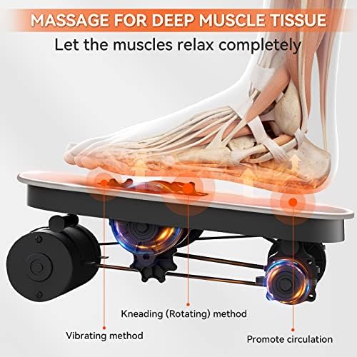 Máquina de massger de pé rotai com calor, massageador de pés de vibração shiatsu com terapia remota e amassada, melhorar