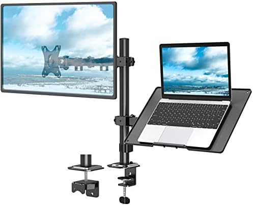 Montagem do Monitor de computador e laptop Combinamento de montagem em mesa, o suporte de monitor ajustável em altura