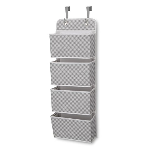 Delta Children Deluxe 4 Organizador resistente à água de bolso, Gingham/Gray