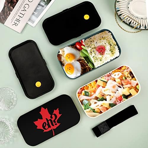 Canadá eh Maple Leaf Bento Lunch Bogue à prova de vazamento Bento Box Recipientes de comida com 2 compartimentos para piquenique
