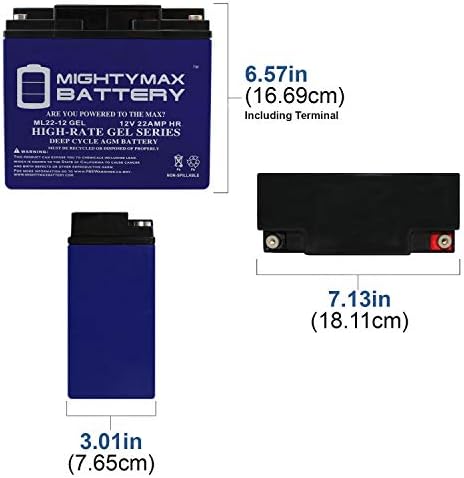 12V 22AH Gel Battery substitui Yamaha 600 YFM600FW 1998-2001 - 4 pacote