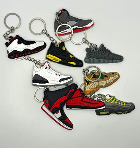 Cadeias -chave de sapato Retro Sneaker Key Chains Shoe Cader