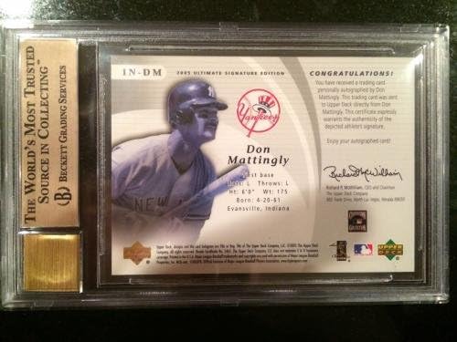 2005 Ultimate Signature Immortal Mattingly Donnie Baseball/75-9.5 10 Auto-Yankee-Bolalls autografados