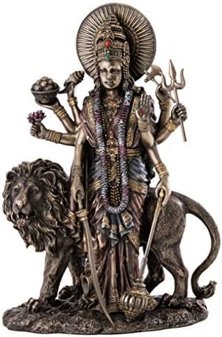 Coleção Top Durga estátua hindu com leão -divina Mãe do Universo Goddess Escultura - Colecionável Nova Ensiatória Nova Era