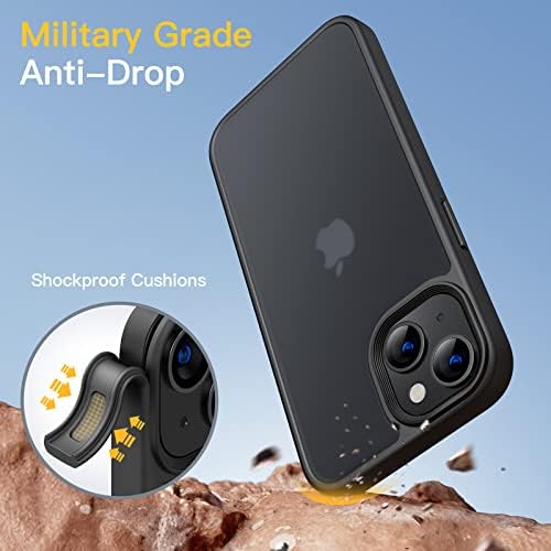 Caso Jetch Matte para iPhone 14 Plus de proteção de queda militar de 6,7 polegadas à prova de choque, tampa de telefone