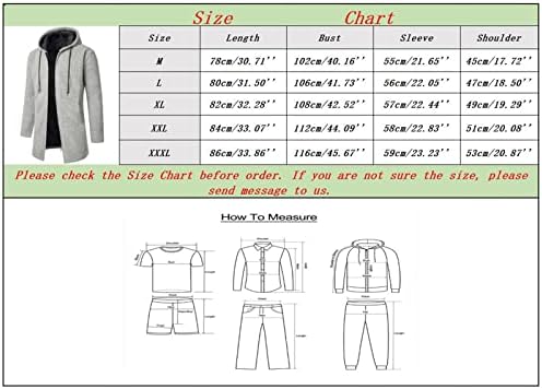 Jaquetas de cardigã para massacho de suéter longo para homens, outono com zíper de inverno malha casaco com capuz