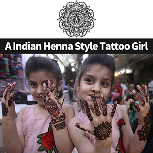 Kit de tatuagens temporárias, 6pcs de tatuagem semi -permanente de tatuagem cones, Índia pintura de arte diy para homens crianças,