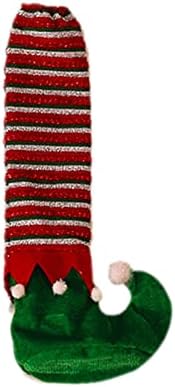 Capa da perna da cadeira de Natal, tampas de perna listrada, listras elfas sapatos de caneta decorações de festa favorece a decoração