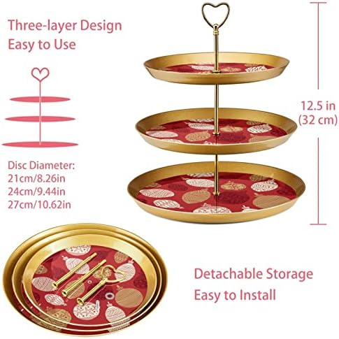 3 Placa de fruta de cupcake de 3 camadas de sobremesa Plástico para servir suporte de exibição para casamento de aniversário