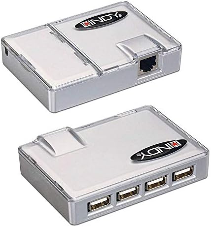 Extensão USB Lindy Cat5 USB Extender com 4 Port USB 1.1 Hub
