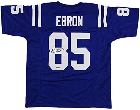 Eric Ebron autografou/assinado Indianapolis Custom Blue Jersey