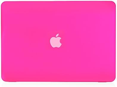 Caso Ruban para MacBook Pro 13 polegadas Liberação A1278, Casa dura de plástico e capa do teclado para a versão mais antiga MacBook Pro 13 polegadas com CD -ROM - Pink quente