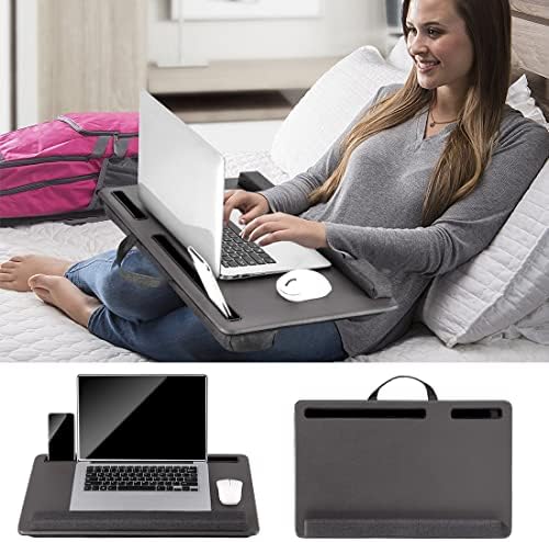 Grande mesa de laptop de colo - Bandeja de jogos de almofada de mouse de material Pu