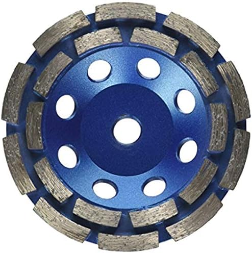 Kent Premium 5in Grit 30 ~ 40 Roda de moagem de copo de diamante dupla, 5/8 -11 Arbor