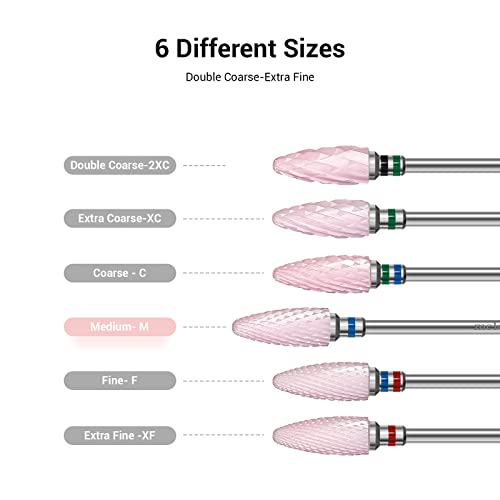 Melodysusie Super Long diminuiu com pedaços de perfuração de unhas de cerâmica