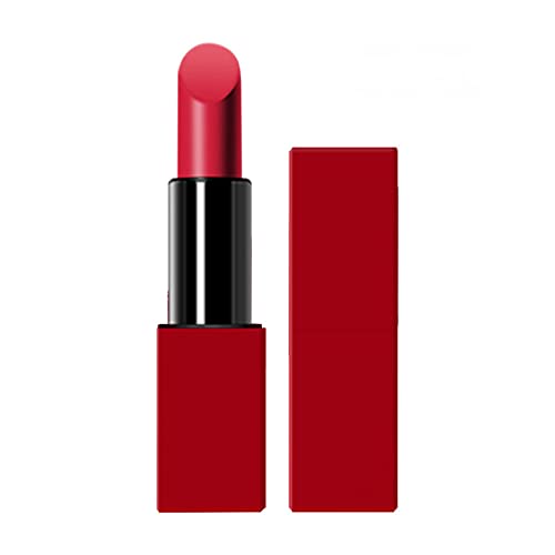 Outfmvch Faça seu próprio batom Red Lip Gloss Mattes Mattes Lipstick Velvet Red China Red Lipstick 10 Cores Maquiagem adequada para qualquer mancha de sobrancelha do tipo de pele