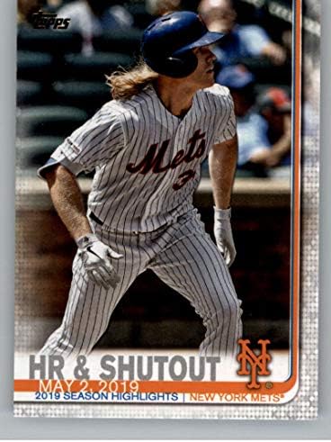 2019 Topps Update US265 Noah Syndergaard New York Mets Cartão de negociação de beisebol oficial