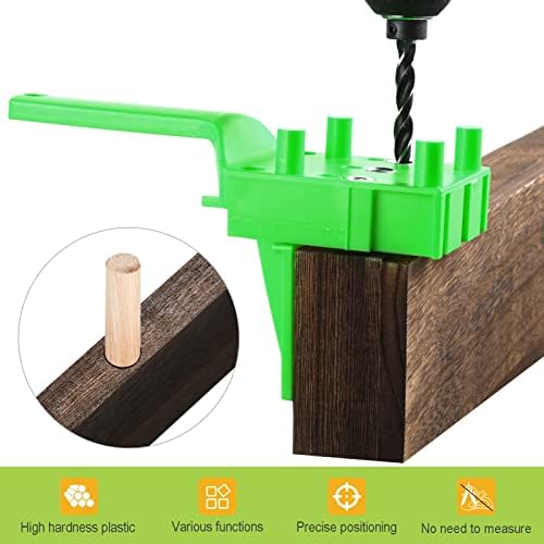 101 PCs Handheld Woodworking Dowel Jig Kit de madeira Guia de perfuração de madeira para 1/4, 5/16, guia de perfuração de 3/8 de