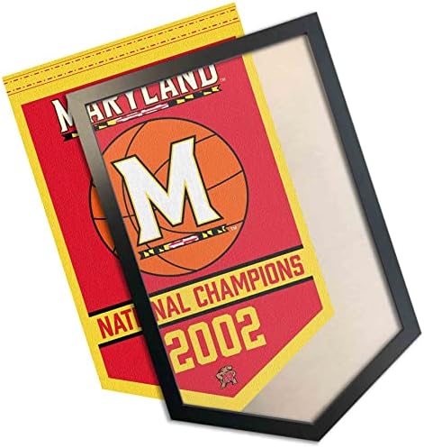 Maryland Terrapins Basketball National Champions Banner e Wood Banner Frame