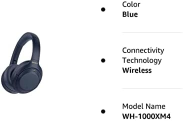 Sony WH-1000XM4 Wireless Premium Ruído cancelando fones de ouvido, azul