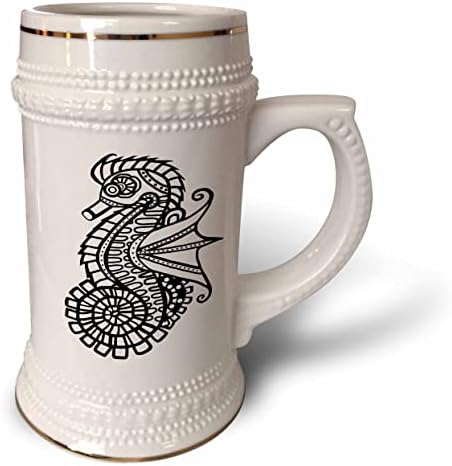 3DROSE Um contorno do meu cavalo -marinho steampunk - 22 onças de caneca