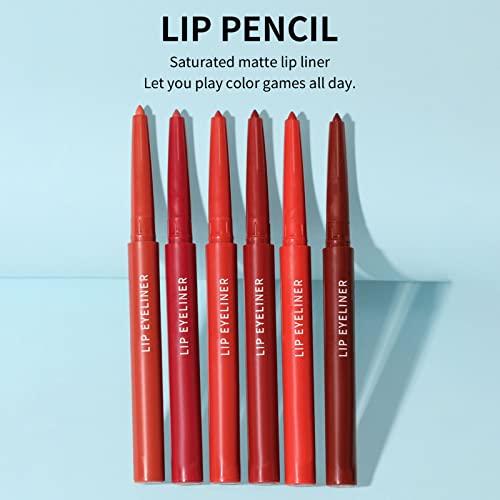 Mulherqaq non sudges batom lápis lápis lápis borda rosa mata revestimento sólido Lip Lip 0,5ml Colors Lip Gloss