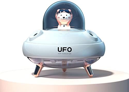 Bocais duplos umidificador de umidificador sem fio UFO Umidificador de ar para o planeto fofo Urso de aroma ultrassônico