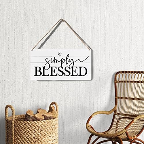 Decoração do sinal do verso da Bíblia simplesmente abençoado Christian Wooden Sign Plate Wall Posters Artwork 12