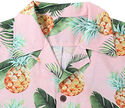 Camisa Havaiana Fit Regular Fit para homens Camisas engraçadas camisas havaianas camisas de praia de manga curta Camisas