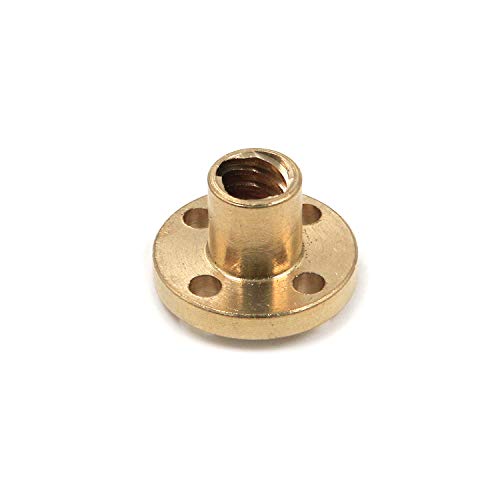 GEESATIS 6 PCS Brass T8 parafuso trapezoidal parafuso linear para chumbo 8 mm 2 mm T8 Rospa rosqueada para acessórios