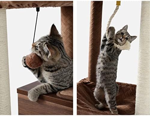 Cxdtbh gato gatinho arranhando a árvore de post com mouse de brinquedo de nível superior para relaxar sisal de arranhões