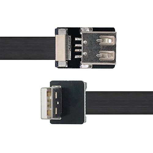 chenyang cy up up angular slim fpc USB 2.0 tipo A Male a fêmea Cabo de dados de extensão feminino para FPV & Disk & Scanner & Printer 20cm