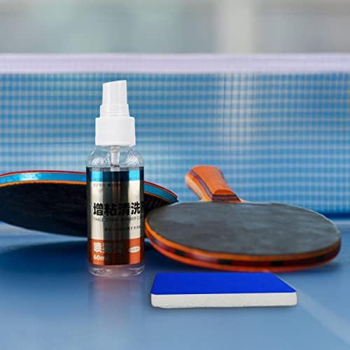 Kit de cuidados com tênis de mesa de mesa de 60 ml de HulZOGUL, agente de limpeza Antiestatic Bat Racket, tênis de